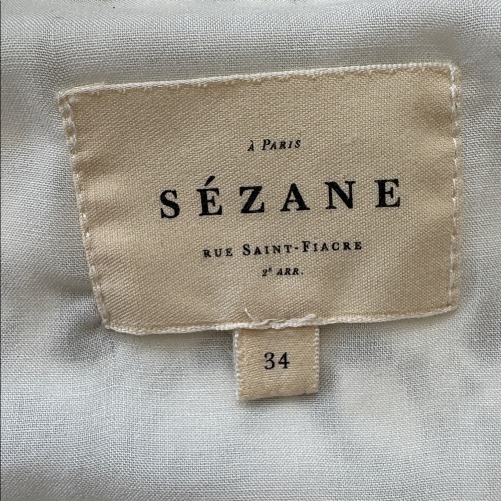 Sezane Edith Blouse 34 Ecru XS eyelet cami tank - Picture 6 of 10